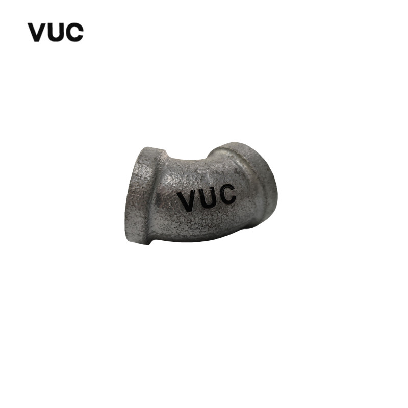 VUC 镀锌管件45°弯头 2寸 DN50 (2个) 包高清大图