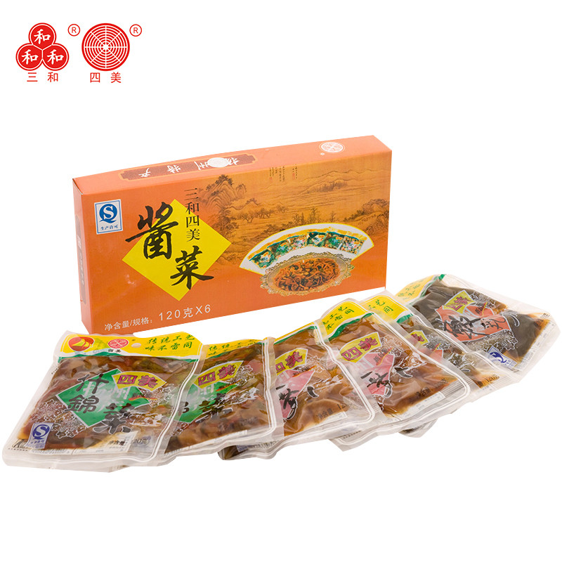 三和四美酱菜礼盒6袋装*3盒扬州特产下饭菜酱菜咸菜佐餐小菜食品