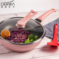 迪迪尼卡(Didinika)麦饭石不粘锅无烟锅平底炒锅网红麦饭石家用30cm炒锅+硅胶铲子