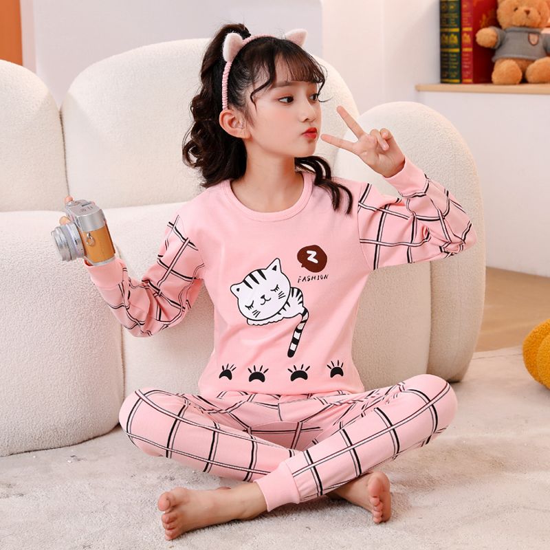 儿童秋衣秋裤内衣套装男女童中大童小孩睡衣棉毛衫秋高清大图