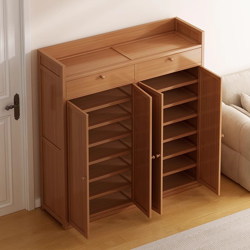 鑫木樽鞋柜90*32*107cm个高清大图