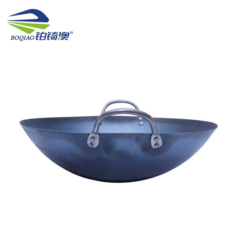 铂锜澳 双耳烤蓝熟铁锅 凹面电磁炉专用锅/45cm/个高清大图