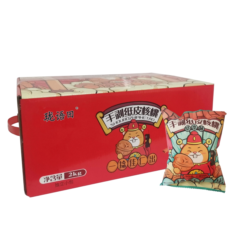 珑语田 手剥纸皮核桃 2千克 箱高清大图