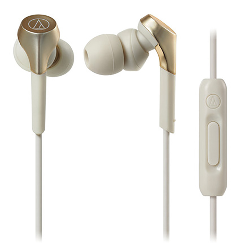 Audio Technica/铁三角 ATH-CKS550XIS 香槟金 重低音手机通话入耳式耳机