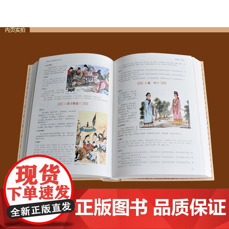 四书五经全套正版 儿童版国学经典书籍 全注全译版 白话文彩图版精装全解 大学中庸论语孟子易经尚书诗经礼记 文白对照高清大图