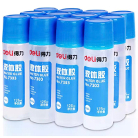 得力(deli)带刷头手工液体胶水 7303 125ml deli7303 12支/盒