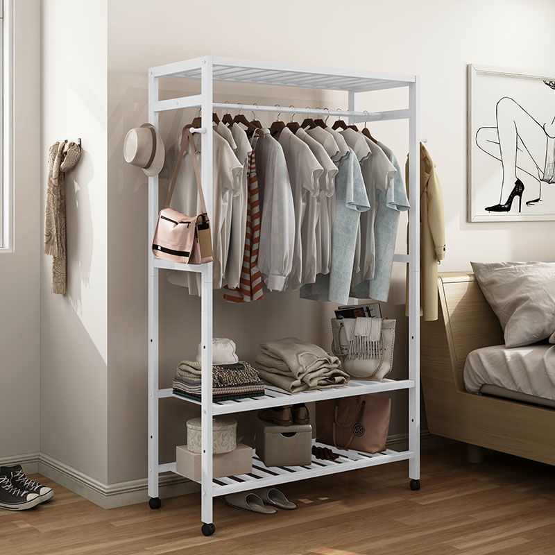 衣柜简易衣架落地卧室家用挂衣服的架子简约现代收纳落地式衣帽架