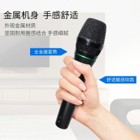 山水（SANSUI） 有线麦克风动圈话筒KTV家用卡拉OK专业舞台DJ音响设备会议培训演讲连功放音响电脑 黑色