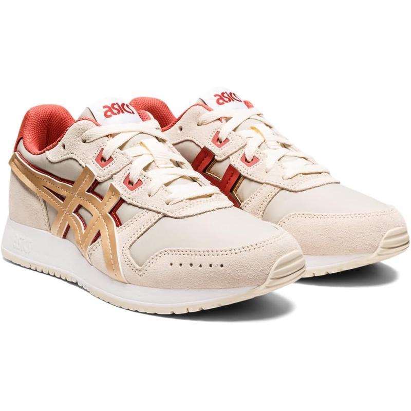 亚瑟士(ASICS)女士跑步鞋轻便舒适网布拼接复古休闲运动鞋