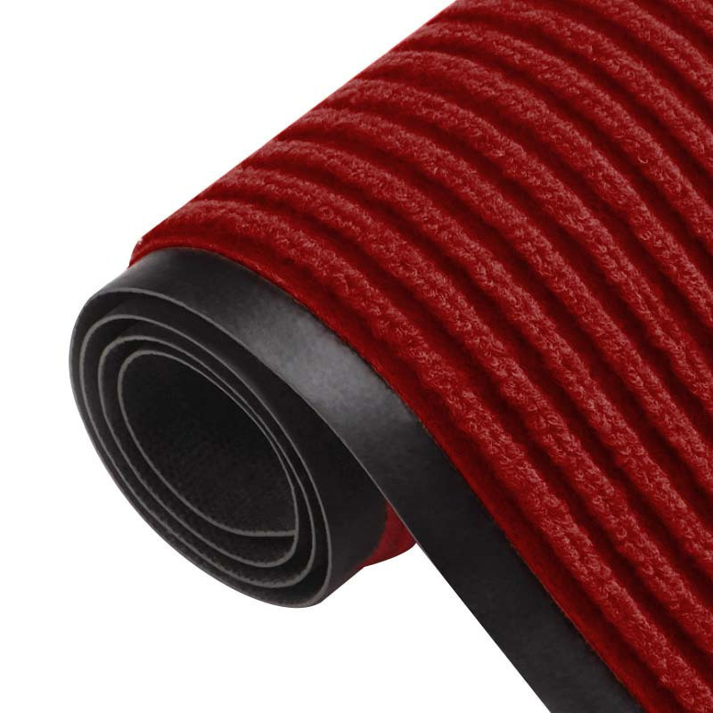 温馨 双条纹地垫 暗红色0.9*15m 卷高清大图