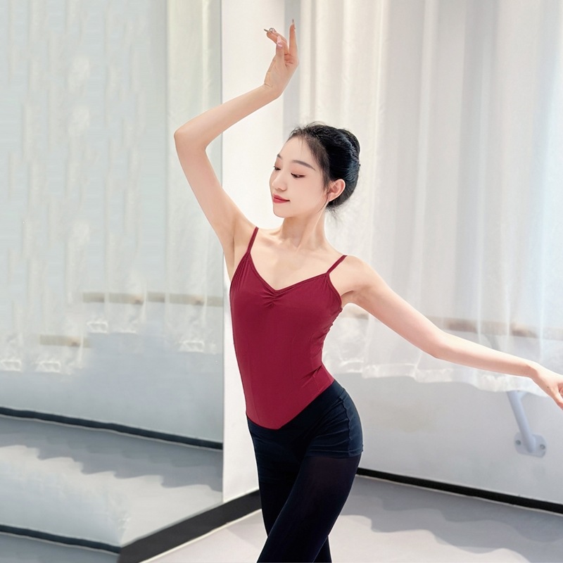 闪电客体操服成人女吊带形体服艺考芭蕾舞练功服连体服舞蹈服中国舞