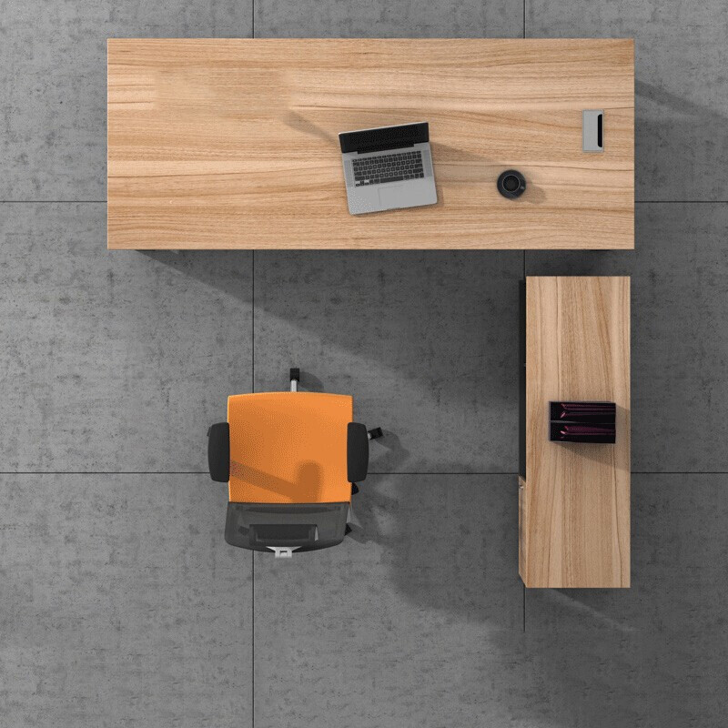 域赢老板桌办公桌现代简约主管桌板式时尚大班台经理桌1800*800*750高清大图