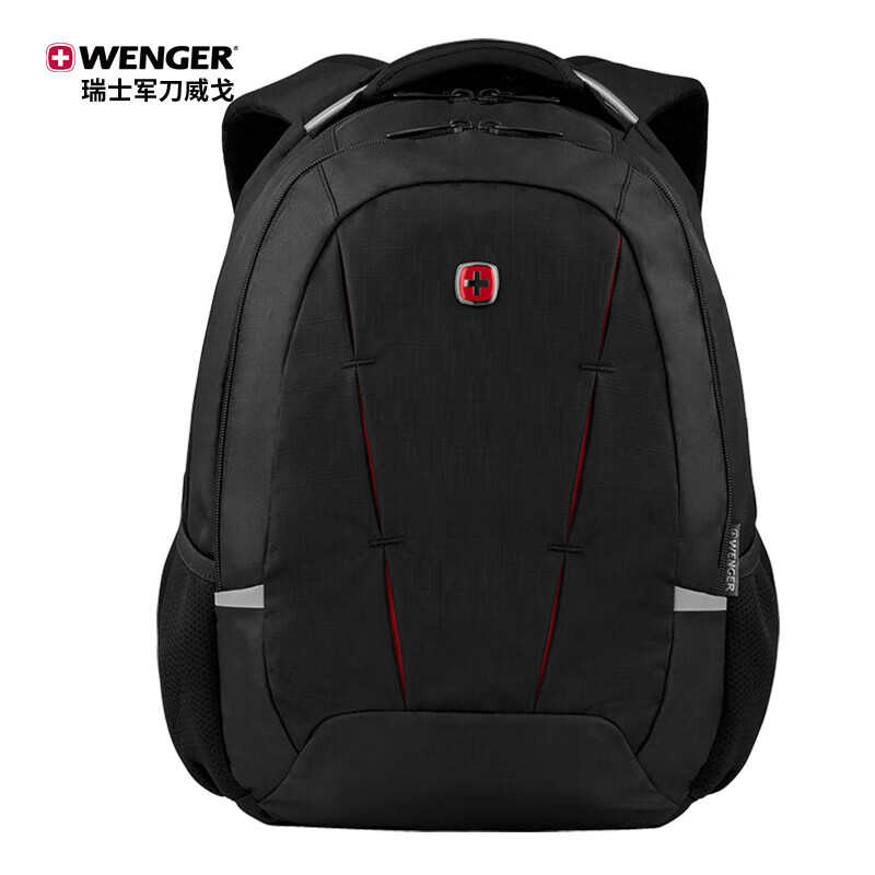 威戈(WENGER)瑞士军刀双肩包14寸电脑包商务背包防泼水书包605021黑色高清大图