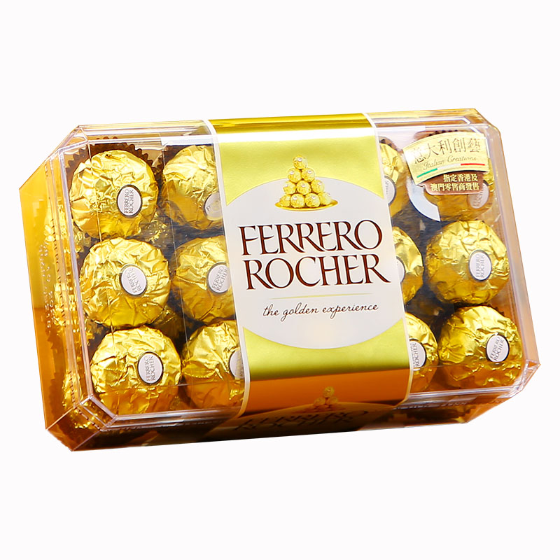 费列罗(Ferrero Rocher) 巧克力 榛果威化巧克力礼盒30粒375g婚庆礼盒喜糖情人节礼物高清大图