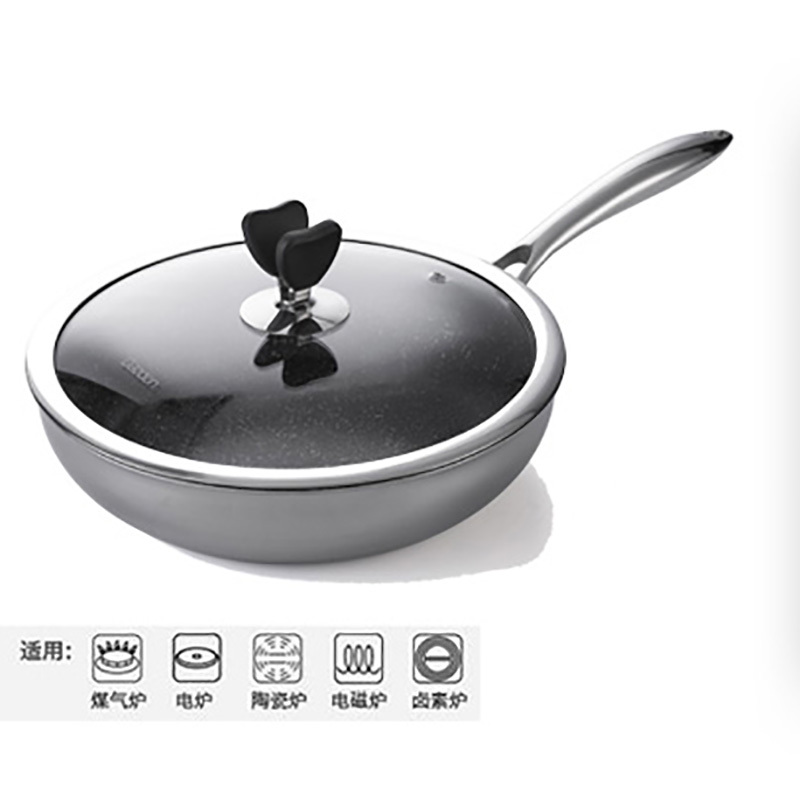 戴德Daeden 德国厨房烹饪锅具套装四件套 锅具套装 麦饭石炒锅套装