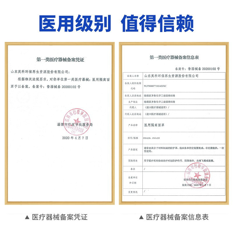 英科医疗 医用隔离面罩 全脸防护面屏防飞沫颗粒物油烟防液体飞溅 透明色 5片/盒
