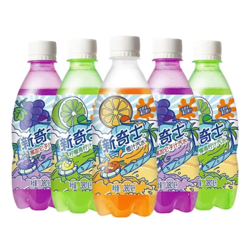 Watsons新奇士柠檬青柠汁汽水380ml*15瓶整提装图片
