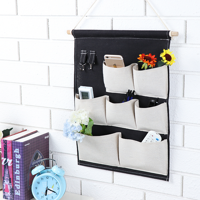 后收纳挂袋墙上悬挂式小物件储物袋宿舍衣柜袜子整理包布艺收纳袋三维