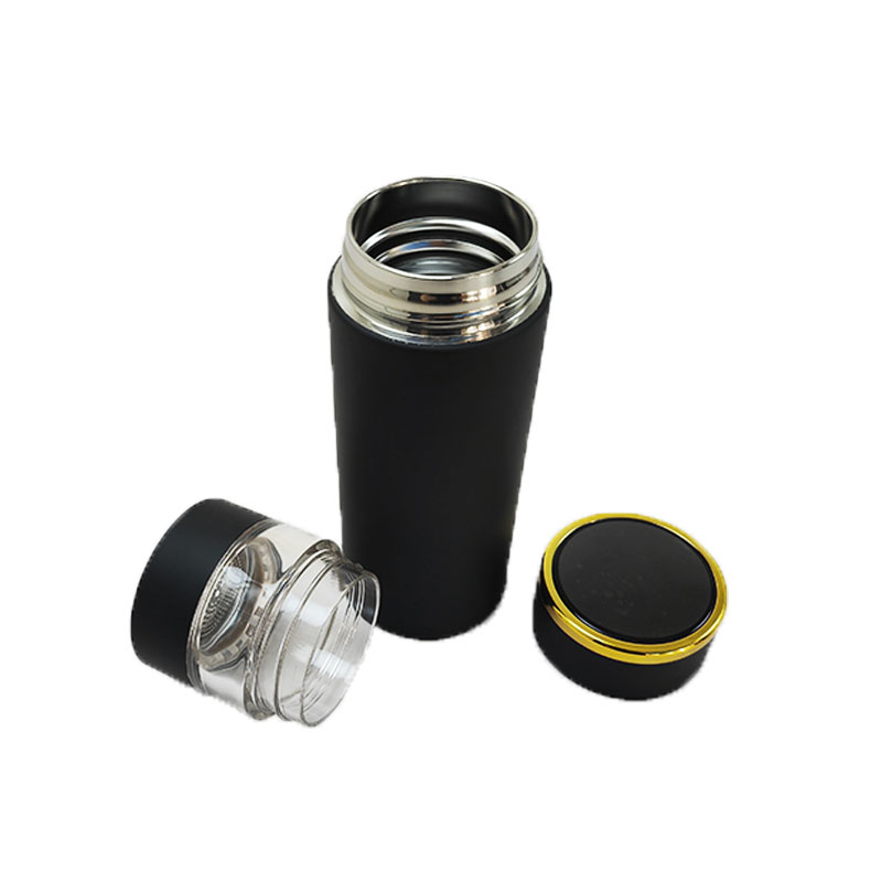 和居态 智能测温茶水分离保温杯 黑450ml 个高清大图