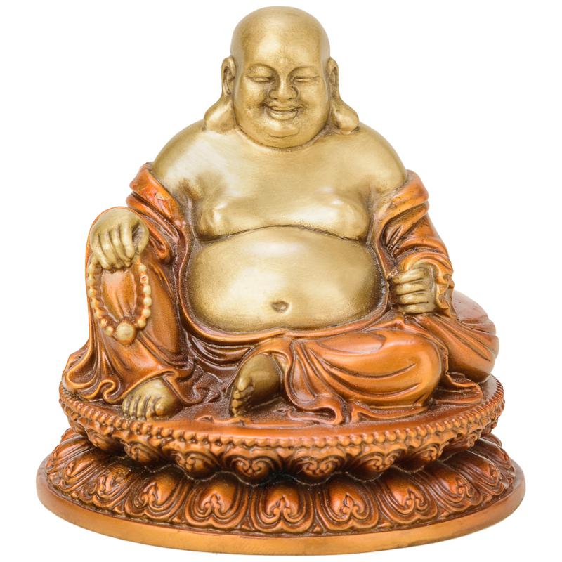 家柏饰(CORATED)弥勒佛摆件 铜大肚笑佛汽车车载客厅玄关饰品高清大图