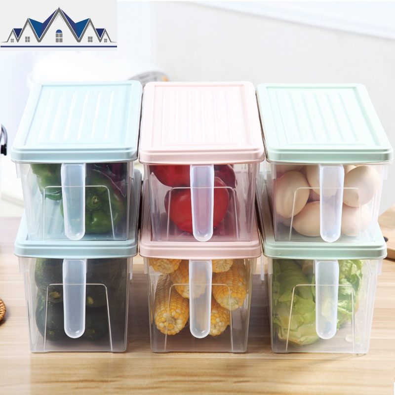 家用厨房冰箱保鲜盒收纳盒抽屉式食物冷冻塑料储物盒水果蔬菜盒 三维工匠高清大图