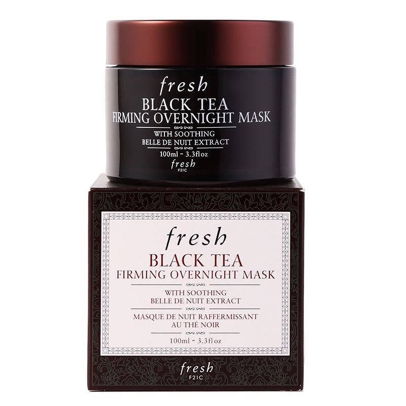 馥蕾诗(FRESH)红茶塑颜紧致睡眠面膜100ml 补水保湿免洗夜间修护紧致平滑黑罐图片