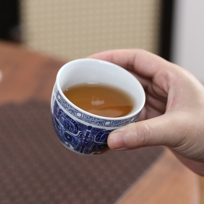 MULTIPOTENT 整套茶具陶瓷饕餮盖碗带三杯壶承功夫茶具套组