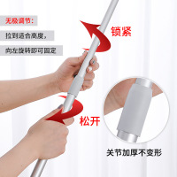 [补贴10%]撑衣杆伸缩晾衣杆整根叉丫晒衣服的撑杆凉取衣架杆子学生宿舍衣叉 灰 长款[自由伸缩 77-129.5cm]