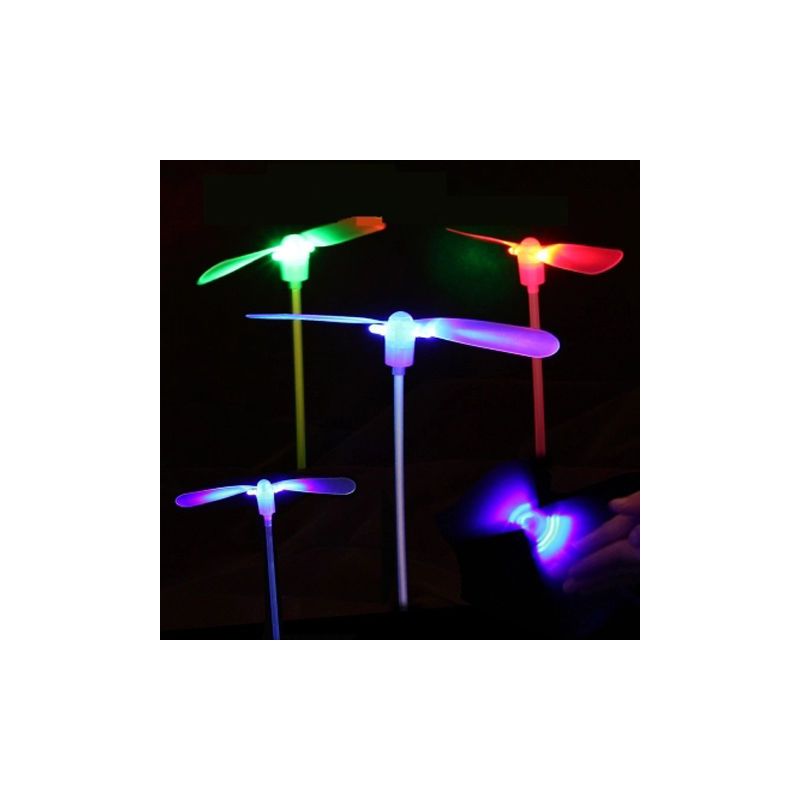 一!发光夜光竹蜻蜓儿童玩具螺旋手搓飞天玩具
