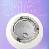 爱仕达(ASD)儿童保温杯太空智能显温儿童保温壶500ml食品级316L不锈钢保温杯RWS50B9Q-P 白色