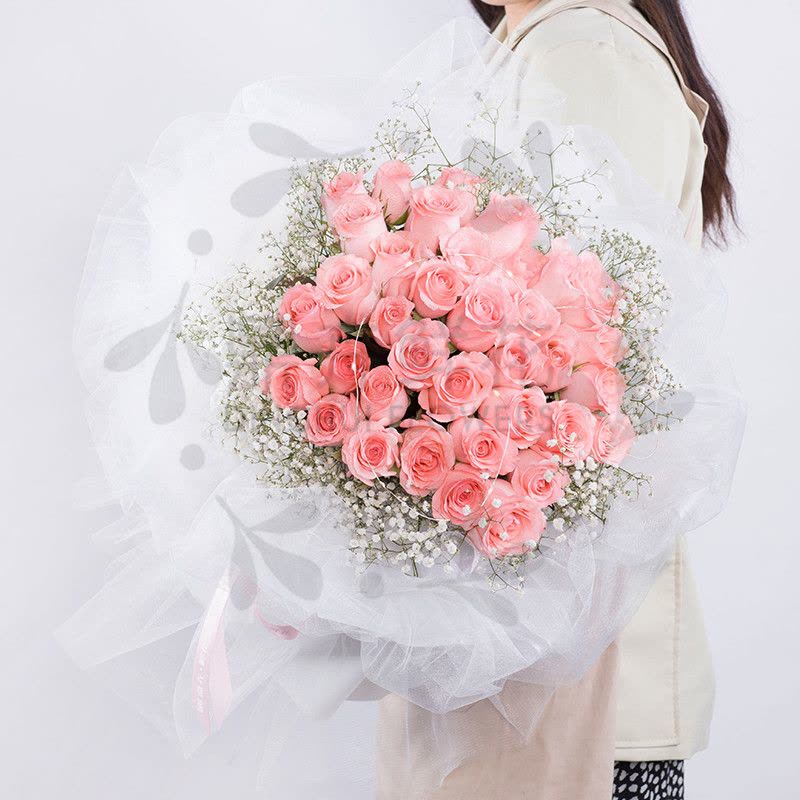 网红热卖新品33朵粉玫瑰情人节送女友恋人亲人长沙广州南宁福州石家庄