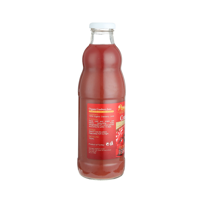 Puro百份百有機純小紅莓汁700ml