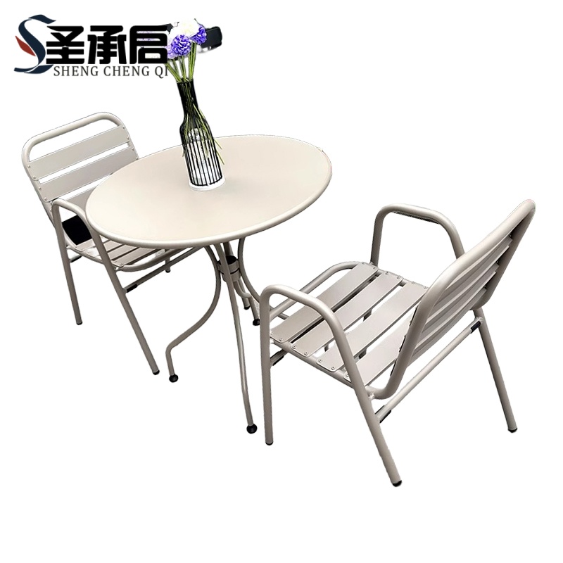 圣承启 外摆餐桌 一桌两椅 套高清大图