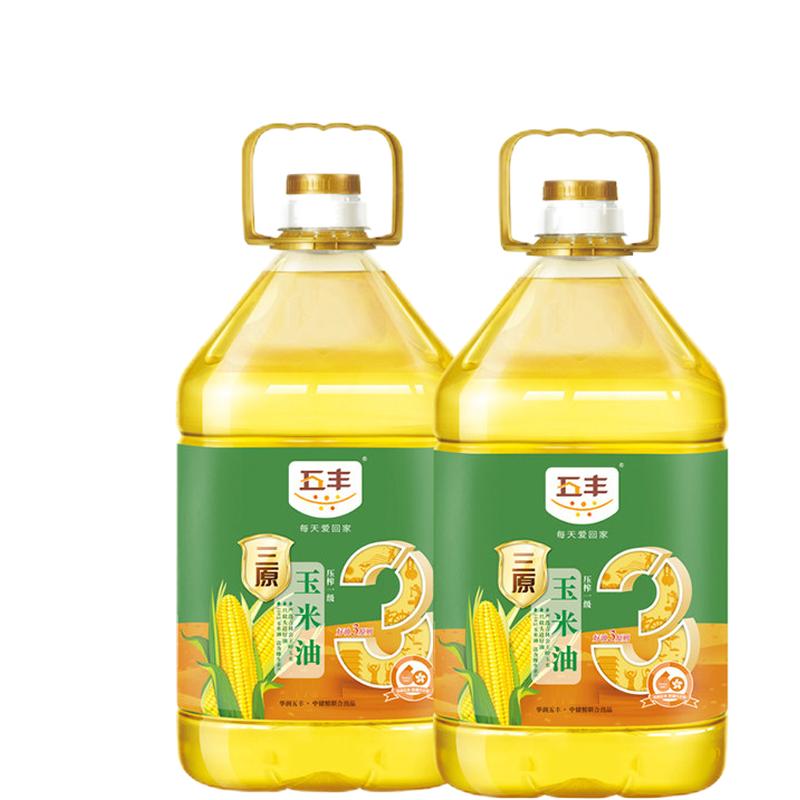 五丰 三原 非转基因 压榨 一级 玉米油 4L