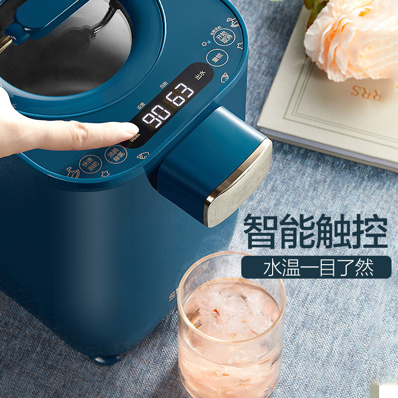 苏泊尔(SUPOR)电热水壶电热水瓶2L小巧烧水壶可视玻璃上盖7段保温304不锈钢家用开水壶 SW-20T01A