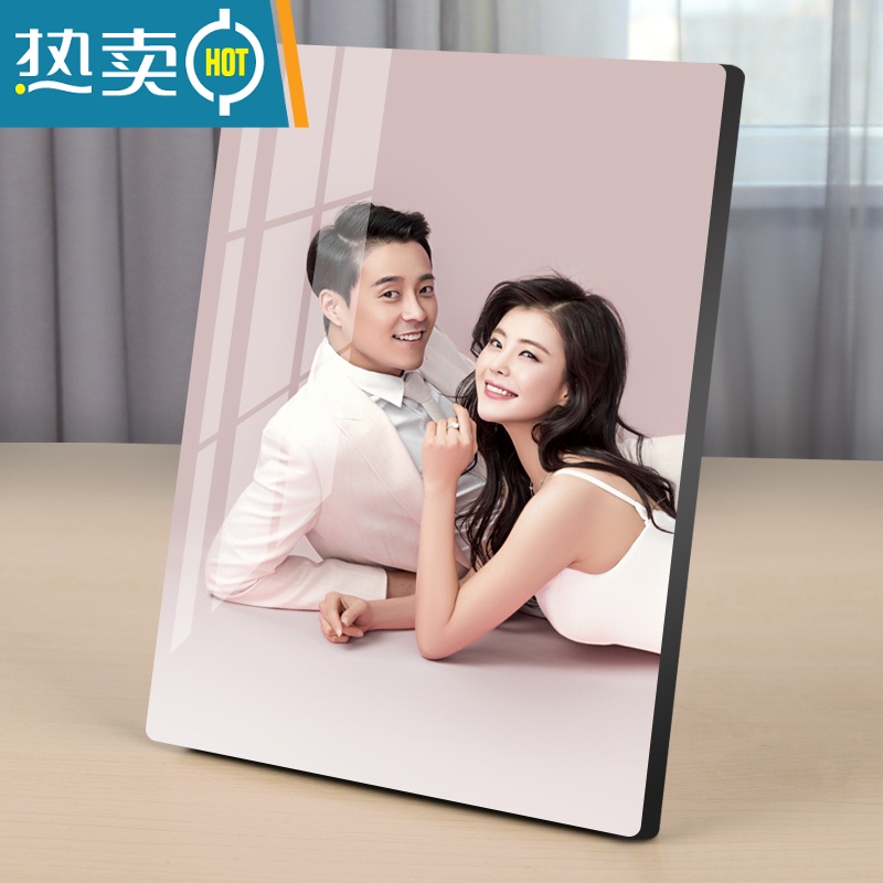 敬平洗照片做成相框挂墙大韩水晶婚纱照相片放大儿童摆台加定制九宫格 大韩水晶(满屏) 16寸 (挂墙)高清大图
