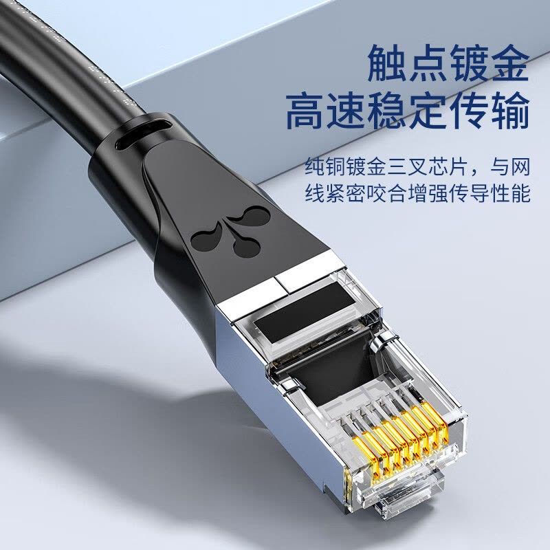 山泽 六类网线 CAT6类千兆网络连接线 工程家用电脑宽带8芯双绞金属屏蔽头成品跳线 GWD6030图片