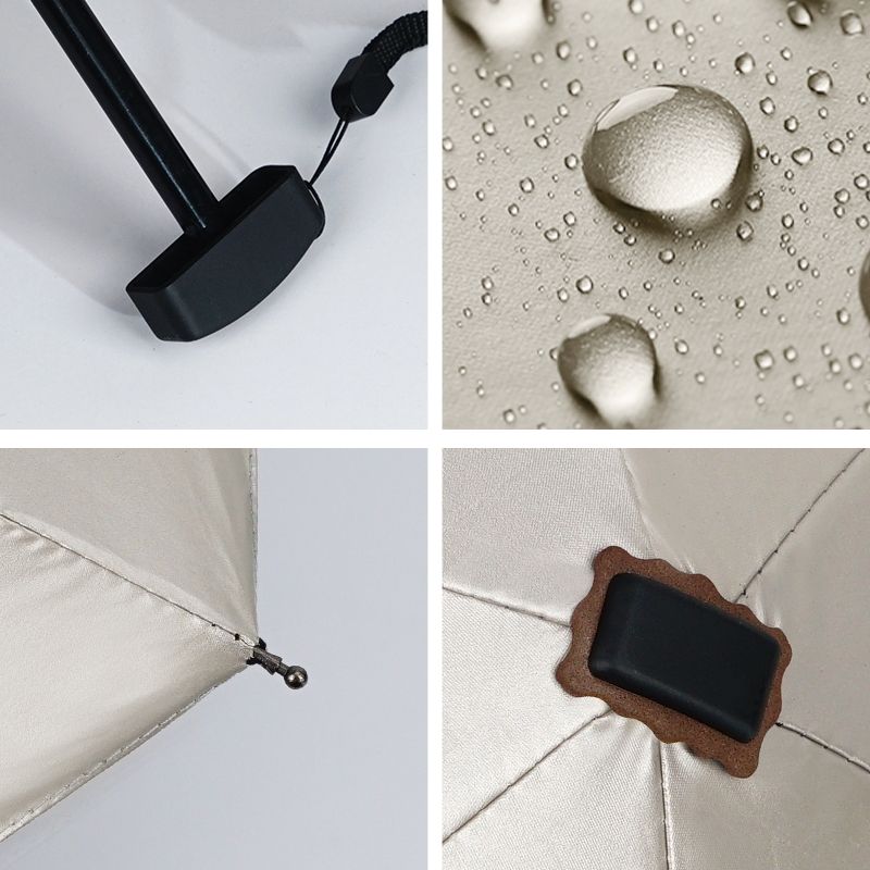 红叶三折彩胶超扁伞 超扁六骨彩胶便携雨伞晴雨两用太阳伞防晒遮阳伞男女易甩干 颜色随机-3533!高清大图