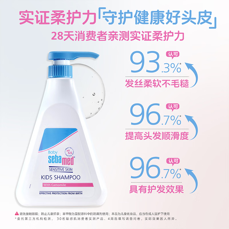 施巴(Sebamed)儿童洗发液500ml 儿童婴儿宝宝洗发水 洗发露 无硅油 洗发液 儿童洗发水 实惠装 德国原装进口高清大图