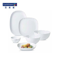 乐美雅(Luminarc)露特莎白玉餐具6件套 钢化玻璃 耐高温餐具