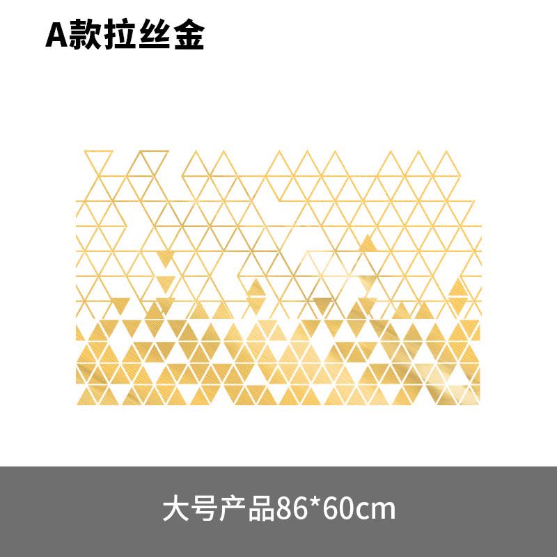 玻璃贴商务公司办公室玻璃门贴纸橱窗个性自粘装饰品窗贴-A款拉丝金图片