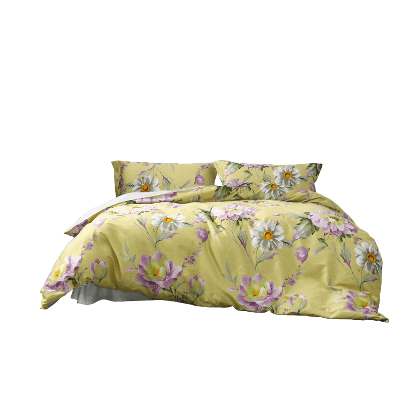 水星家纺 1118726 长绒棉抗菌四件套 宇希 1.5米床图片