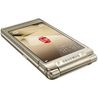 全新正品三星(SAMSUNG) W2016 双卡双待 翻盖智能 4G手机 尊贵金 电信4G标配版XY
