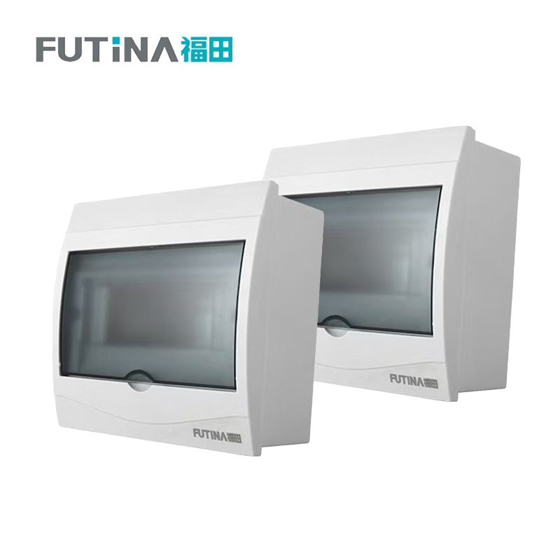 福田 全塑配电箱明暗装通用空开盒 家用防水强电箱空气开关盒子电控箱 5-8位 单位:个高清大图