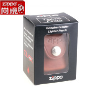 美国原装 专柜正品 ZIPPO打火机皮套 纯牛皮 棕色钢夹 LPCB正版
