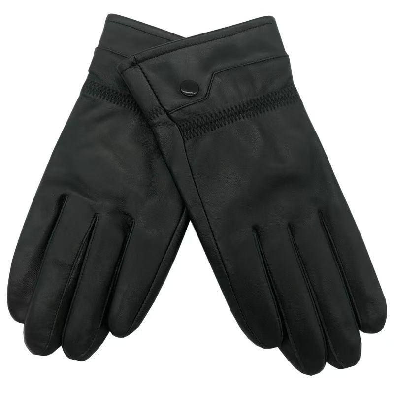 惠铁 真皮手套加绒加厚保暖手套 触屏 双高清大图