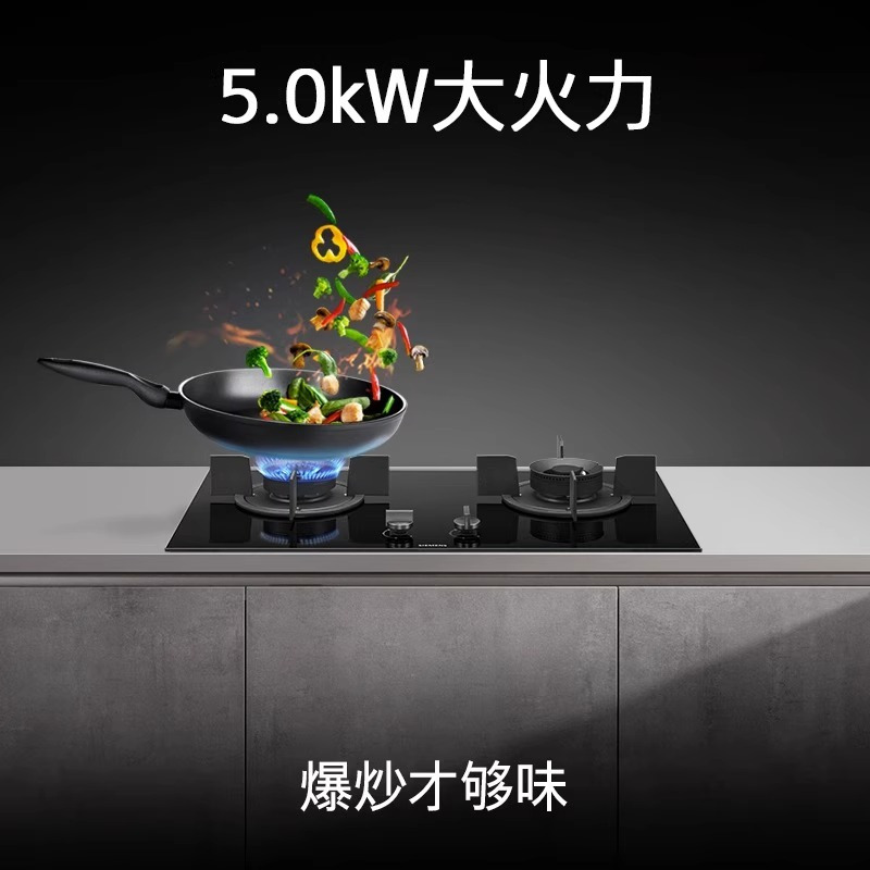 西门子ER88JF23MP家用嵌入式5.0KW更大火力天然气燃气灶蒸饭柜高清大图