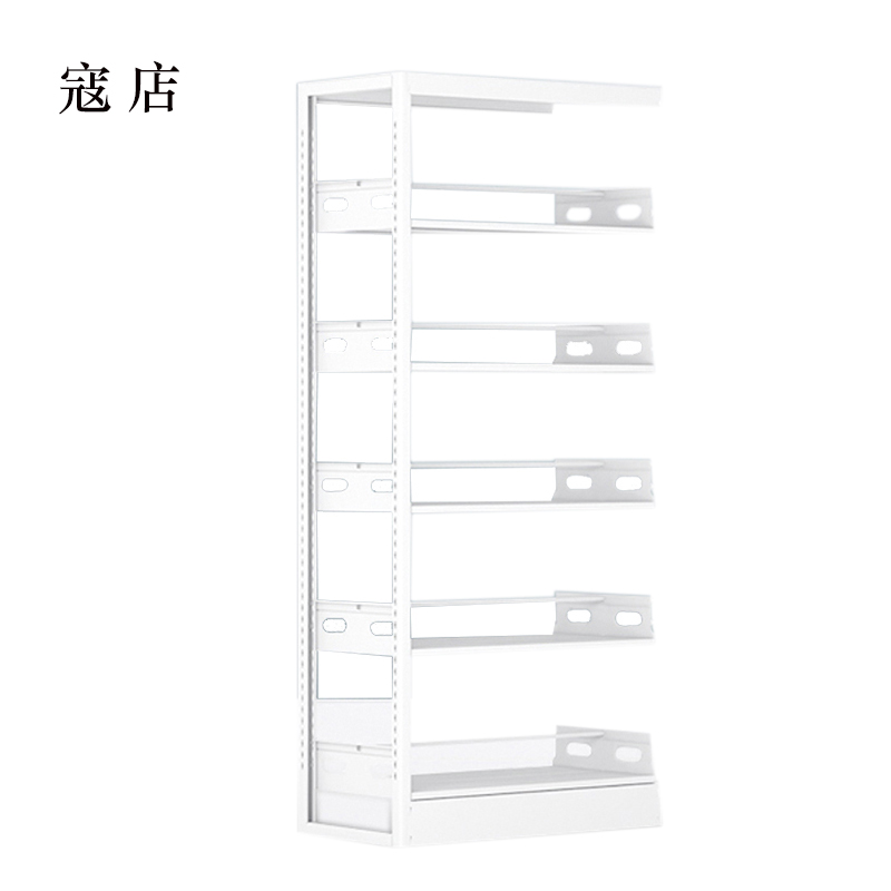 寇店图书馆书架阅览室货架资料档案架钢制书架单面五层副架