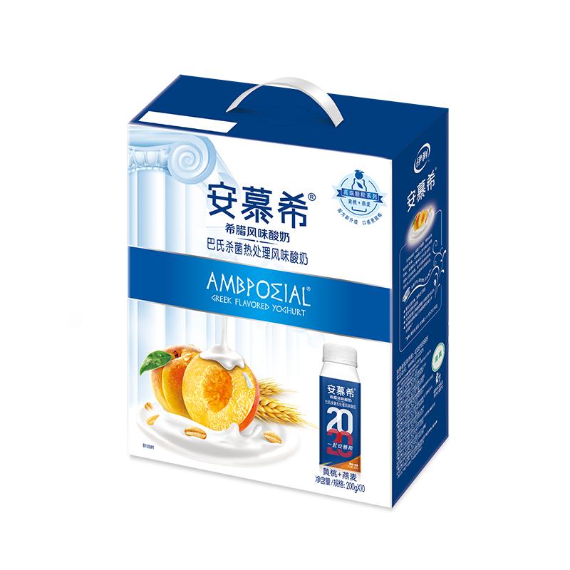 伊利 安慕希希腊风味酸奶 黄桃+燕麦 200g*10盒