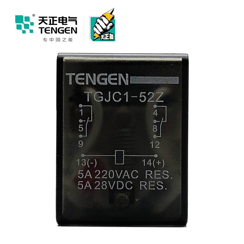 天正电气 TGJC1 小型 5A 2Z 不带灯 220VAC 340040400011 中间继电器